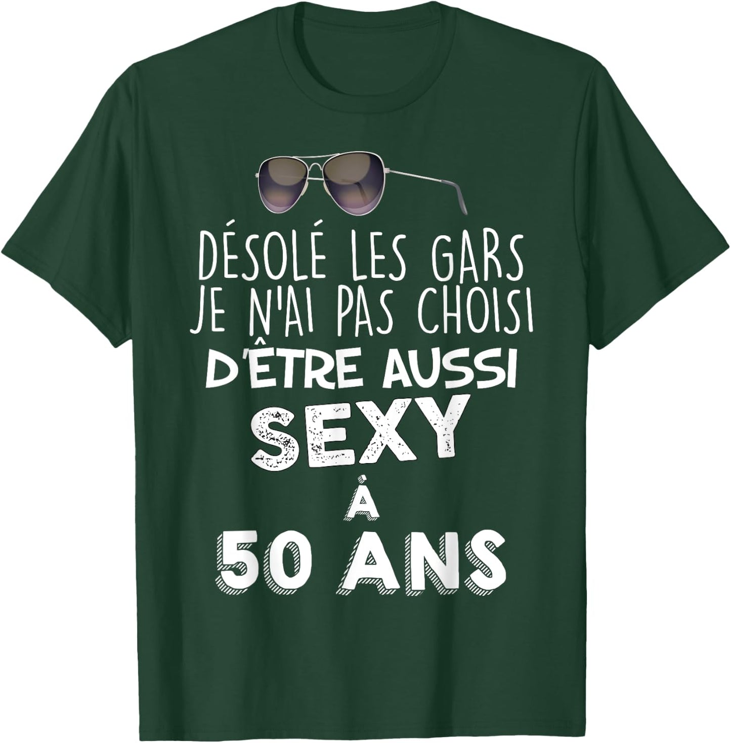 50 Years Beautiful Gift A Beautiful Kid Sexy Humour Man , Black, S T-Shirt - T-Shirt | Forest