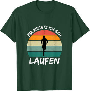 Mir Reichts Ich Geh Laufen Funny Jogging Runner Slogan , black T-Shirt - T-Shirt | Forest