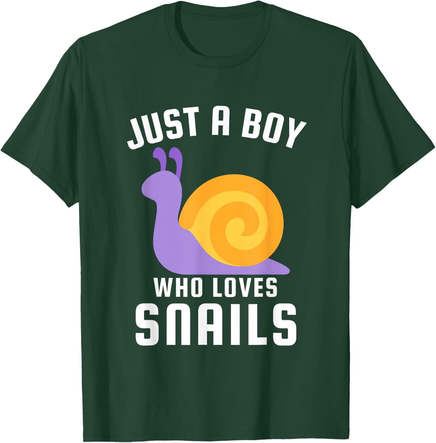 Just a Boy Who Loves Snails T-Shirt - T-Shirt | Forest