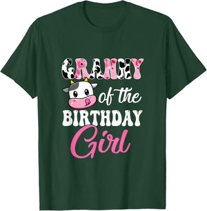 Granny Of The Birthday Girl Farm Cow 1St Birthday Girl T-Shirt - T-Shirt | Forest