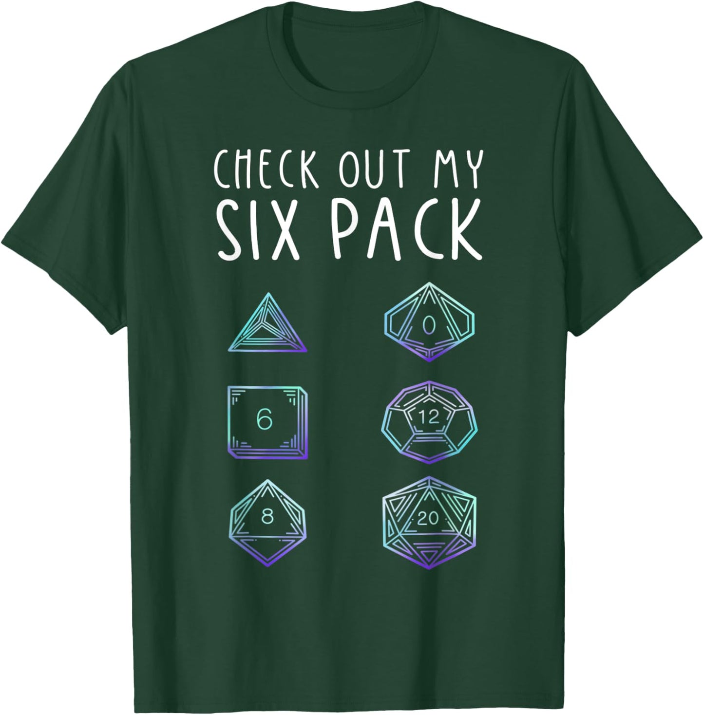 Funny Check Out My Six Pack RPG Gamer Gift T-Shirt - T-Shirt | Forest