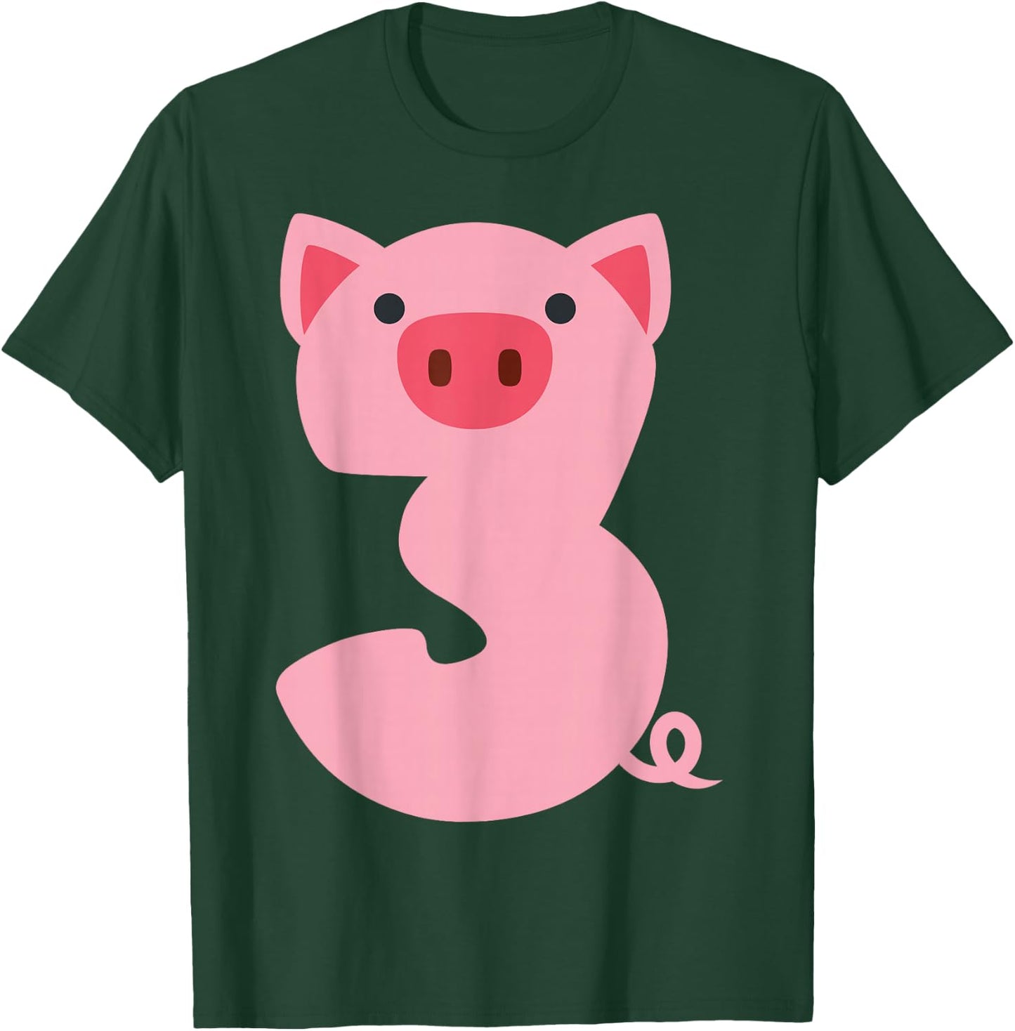 Fun Toddler 3rd Birthday Pig Themed 3 Year Old Boys Kids Pig T-Shirt - T-Shirt | Forest