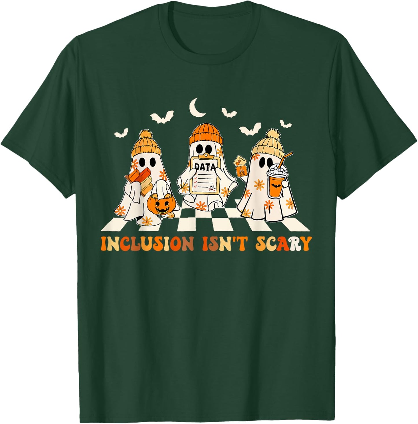 Funny Sped Teacher Halloween Ghost Inclusion Isn't Scary T-Shirt - T-Shirt | Forest