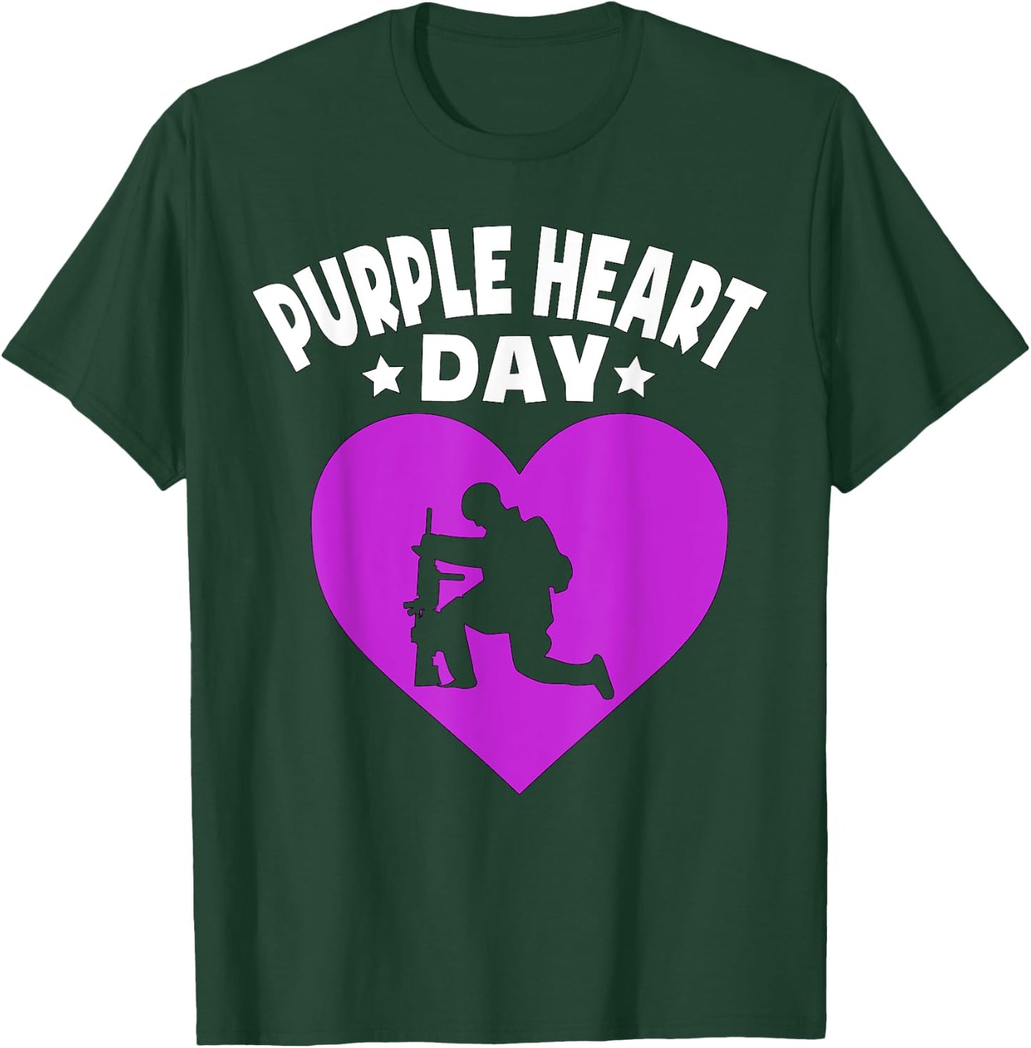 Purple Heart Day Shirt Military Veterans Purple Heart T-Shirt - T-Shirt | Forest