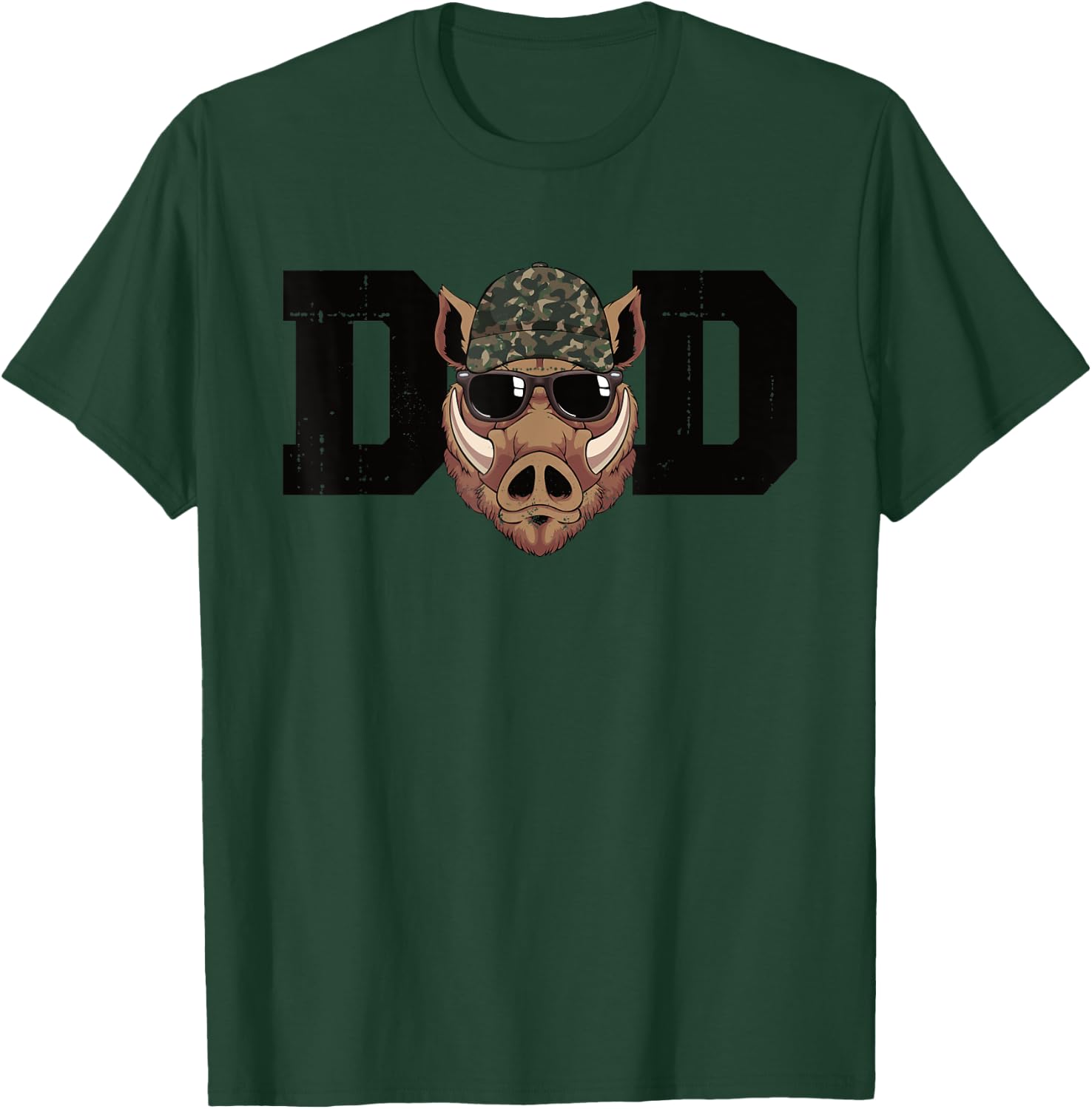 Men Dad Boar Hunter Father's Day Boar Hunting Dad T-Shirt - T-Shirt | Forest
