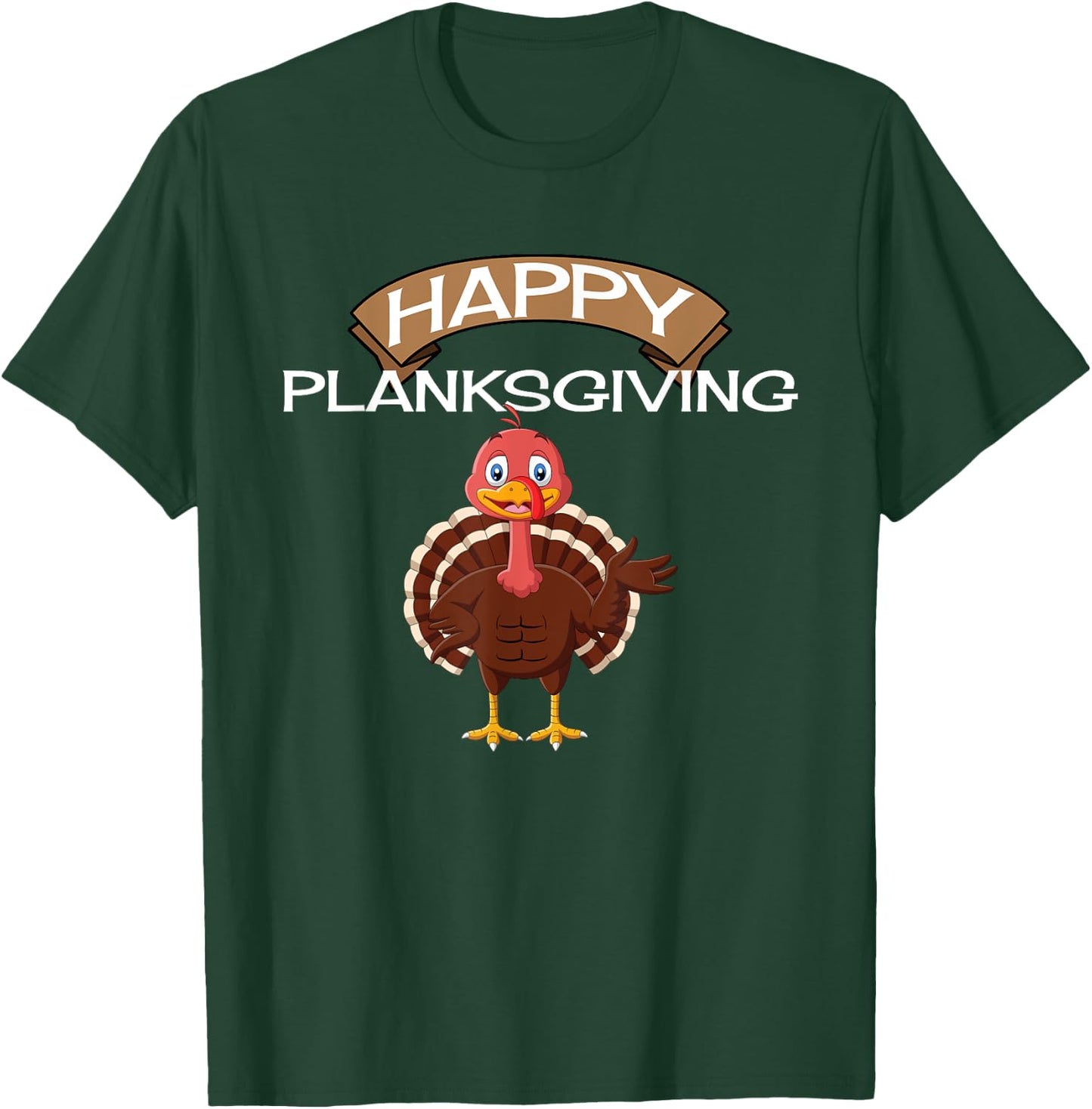 Plank 30 Day Plank Challenge Planksgiving Funny Exercise T-Shirt - T-Shirt | Forest