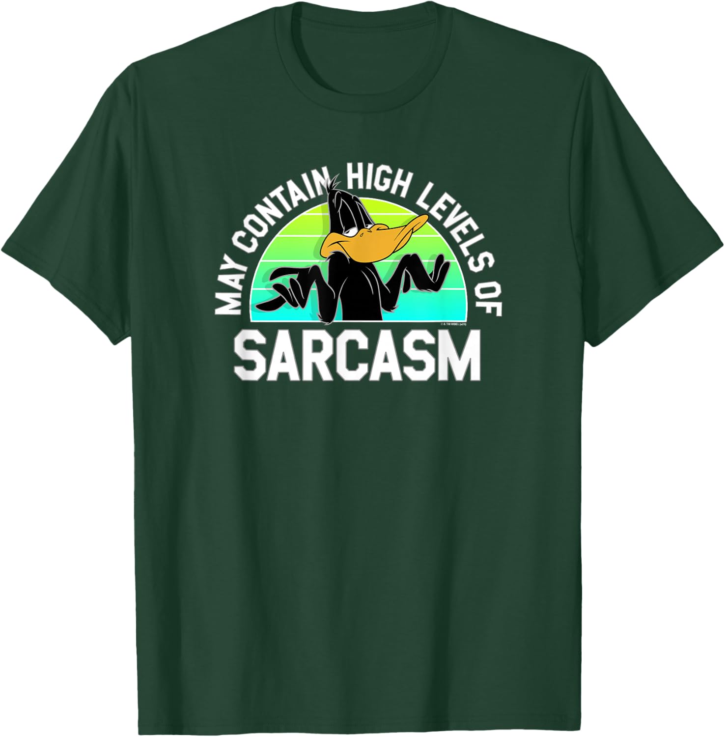 Looney Tunes Daffy Duck Contains High Levels of Sarcasm T-Shirt - T-Shirt | Forest