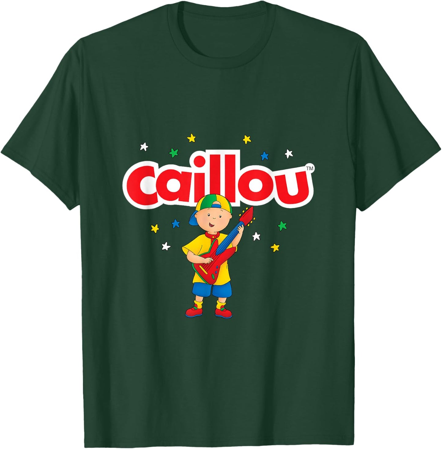 Caillou Plays Guitar , blue, s T-Shirt - T-Shirt | Forest