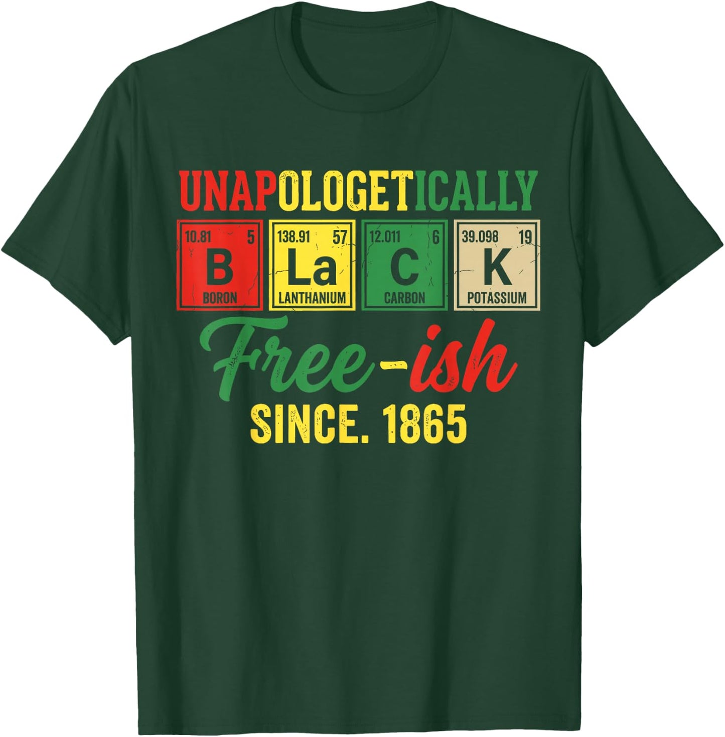 Black History Month Unapologetically Black Periodic Table T-Shirt - T-Shirt | Forest