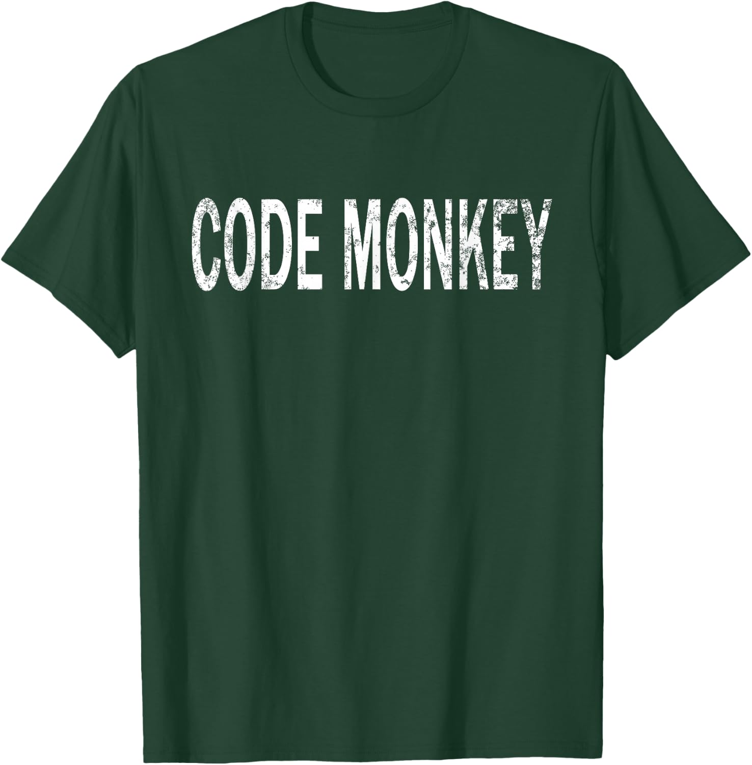 Vintage Code Monkey Distressed Techie Humor T-Shirt - T-Shirt | Forest