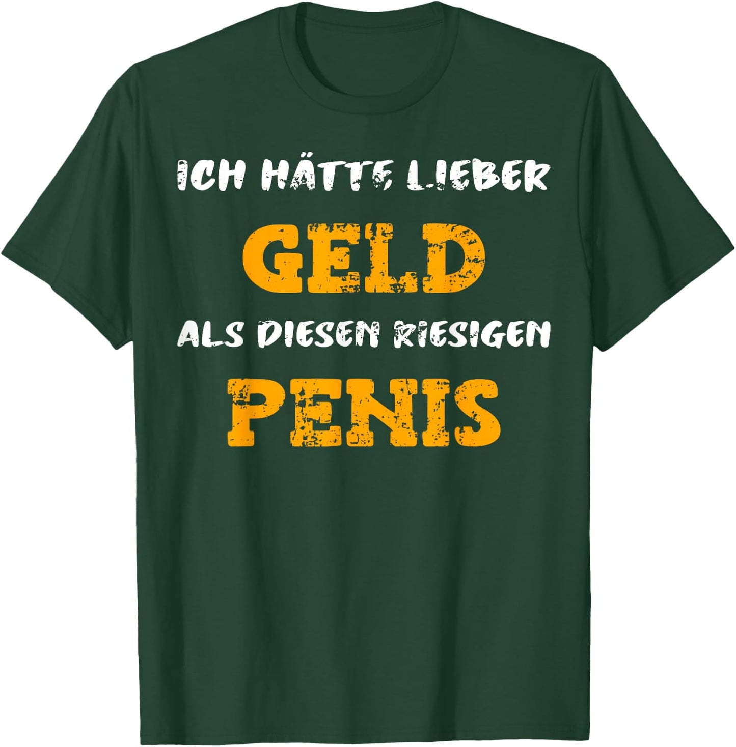 Fruitmaker funny shirts Ich wünschte ich hätte Geld statt Riesen Penis -Erwachsene Partygänger, humorvoll Schwarz S Klassische Passform Kurzarm T-Shirt - T-Shirt | Forest