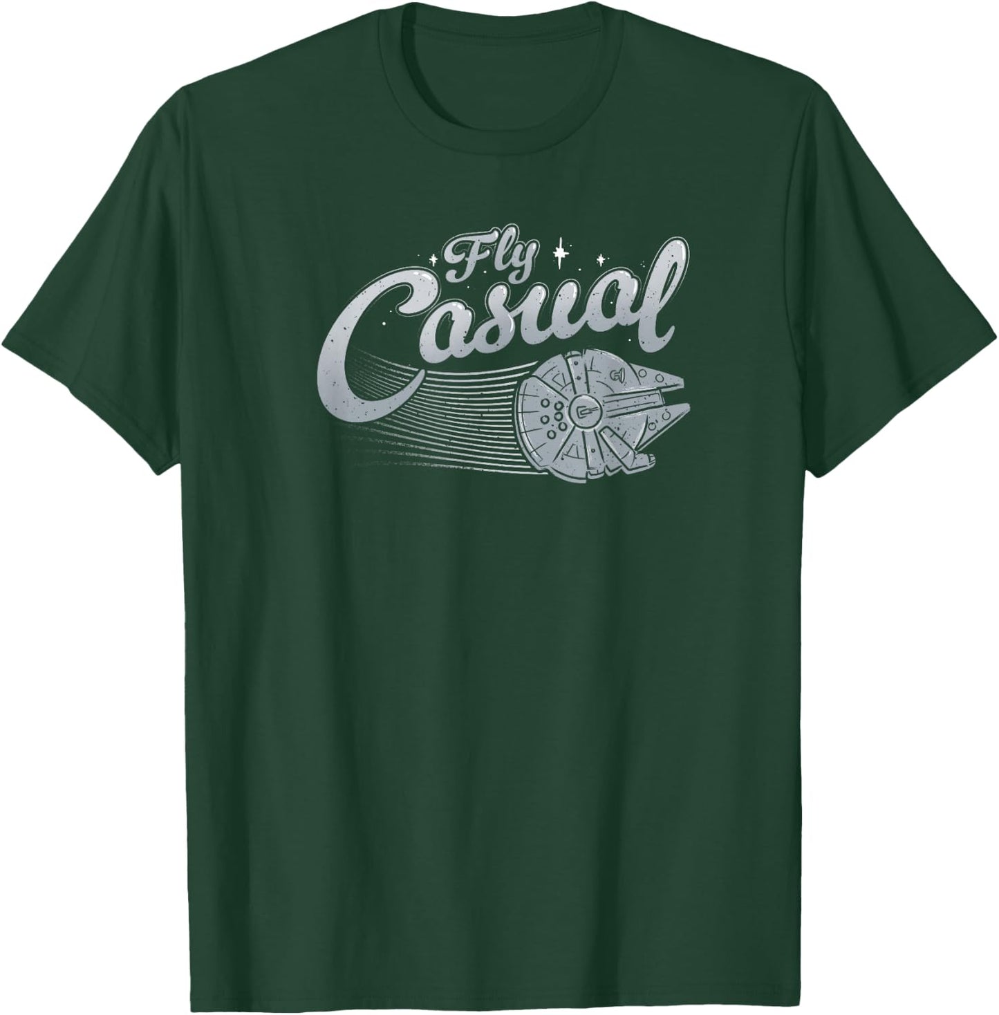 Star Wars Millennium Falcon Fly Casual Cool Logo T-Shirt - T-Shirt | Forest