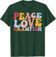 Peace Love Crawfish Crawfish Boil Crawfish Lover Cajun T-Shirt - T-Shirt | Forest
