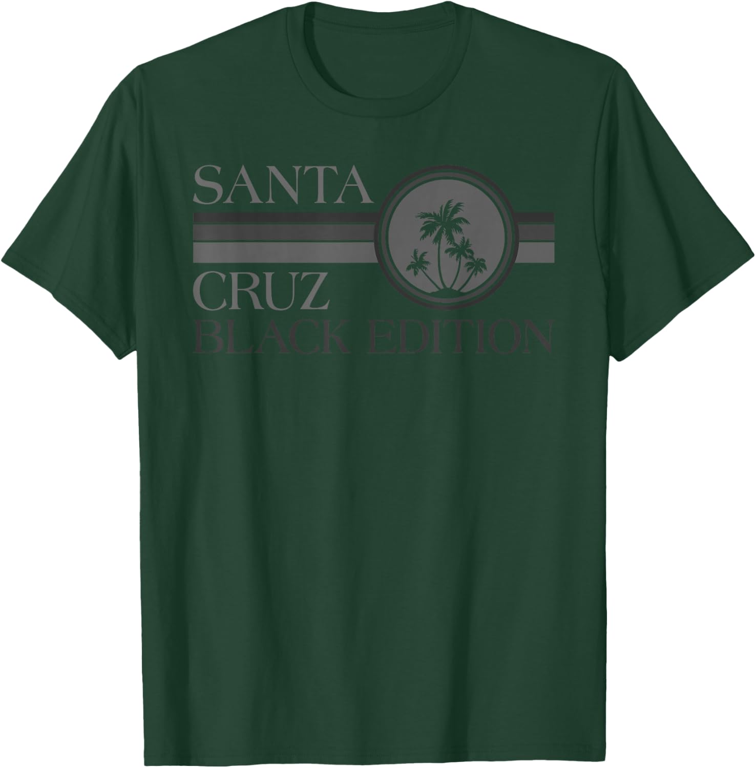 Santa Cruz CA California Black Edition Surfer , black T-Shirt - T-Shirt | Forest