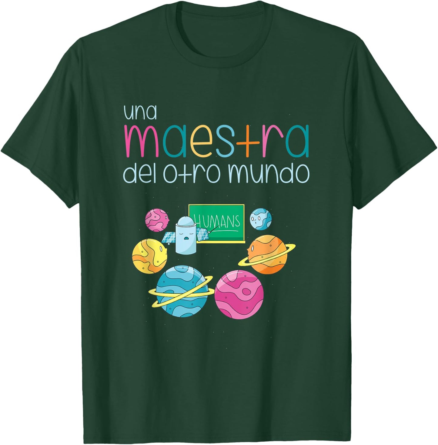 Planets Spanish Teacher Regalos Para Maestra Bilingue T-Shirt - T-Shirt | Forest