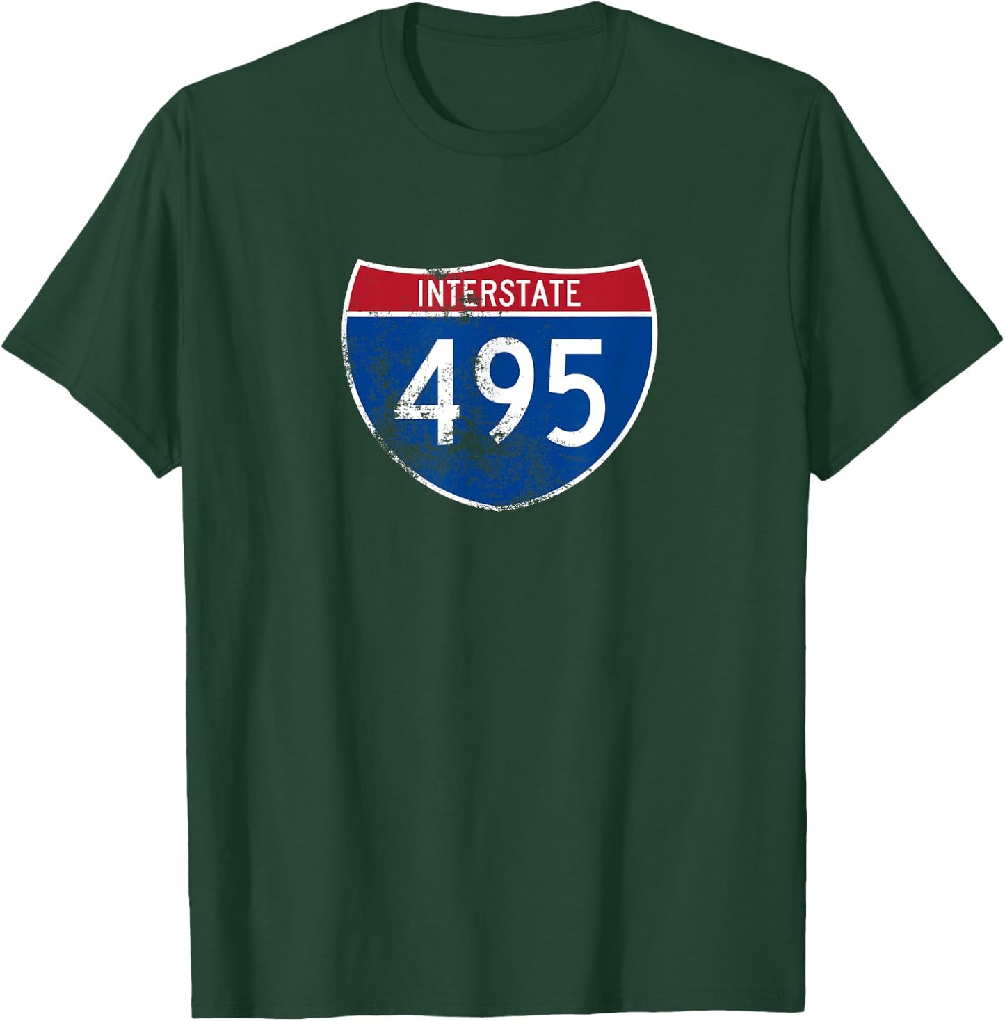 Vintage Interstate I-495 T-Shirt - T-Shirt | Forest