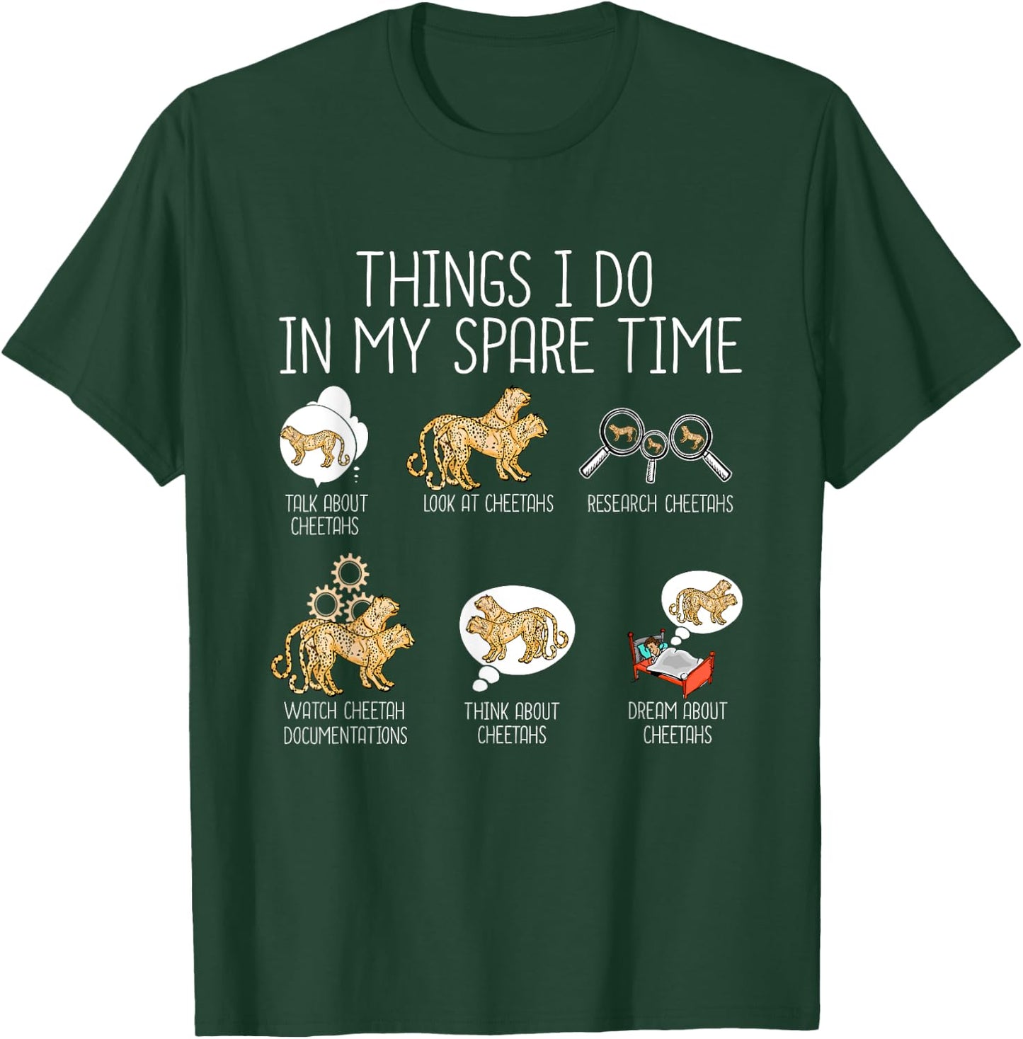 Funny Cheetah Lover Kids African Wild Cat Cheetah T-Shirt - T-Shirt | Forest