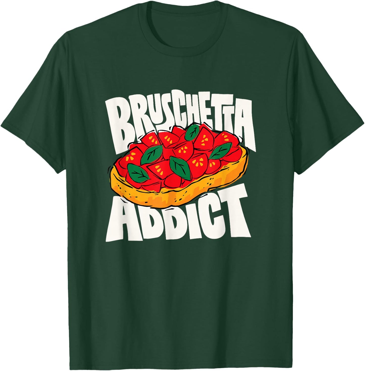 Bruschetta Lover Retro Graphic T-Shirt - T-Shirt | Forest