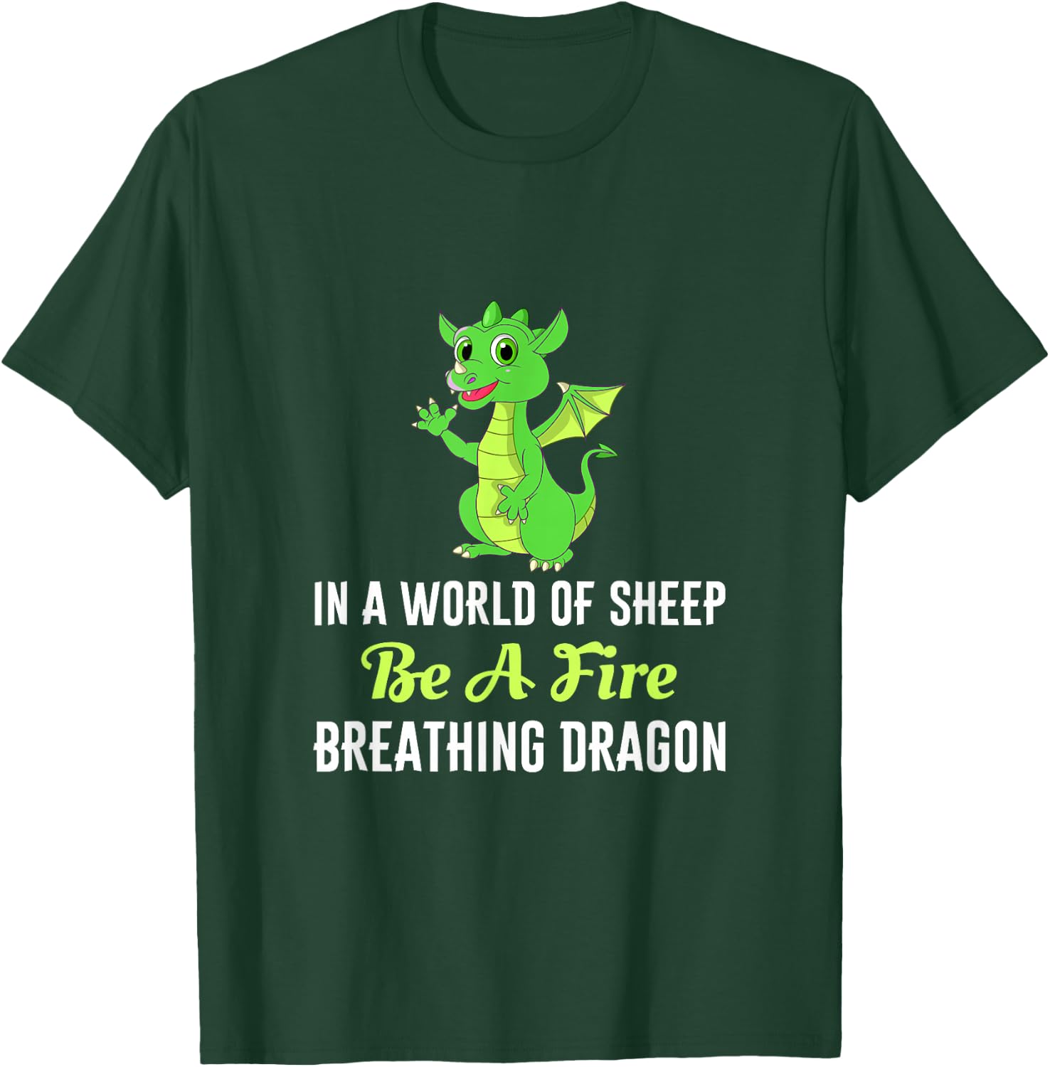 Dragons Mythical Creature Fire Breathing Dragon T-Shirt - T-Shirt | Forest