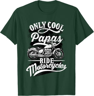 Only Papas Ride Motorcycles Quote for Grandpa Motorbikes T-Shirt - T-Shirt | Forest