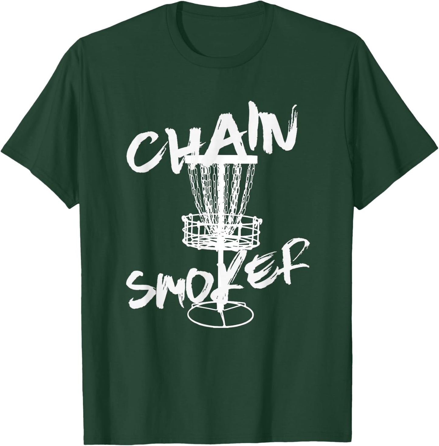 Chain Smoker Funny Frisbee Disc Golf Golfer Sport Disc Golf T-Shirt - T-Shirt | Forest