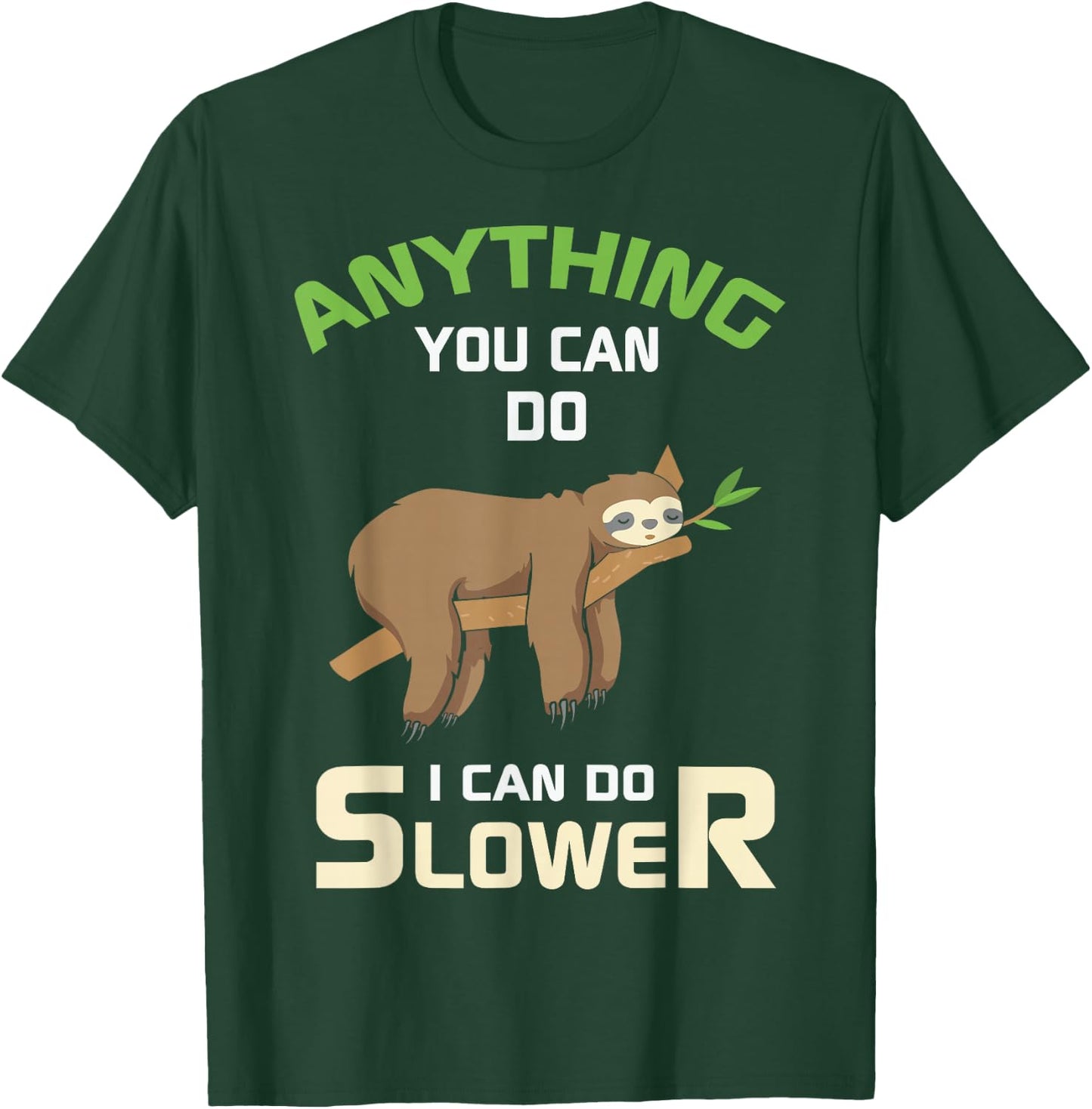 Lazy Sloth Funny Pajama Men Women Kids Nap Tired Sleep T-Shirt - T-Shirt | Forest
