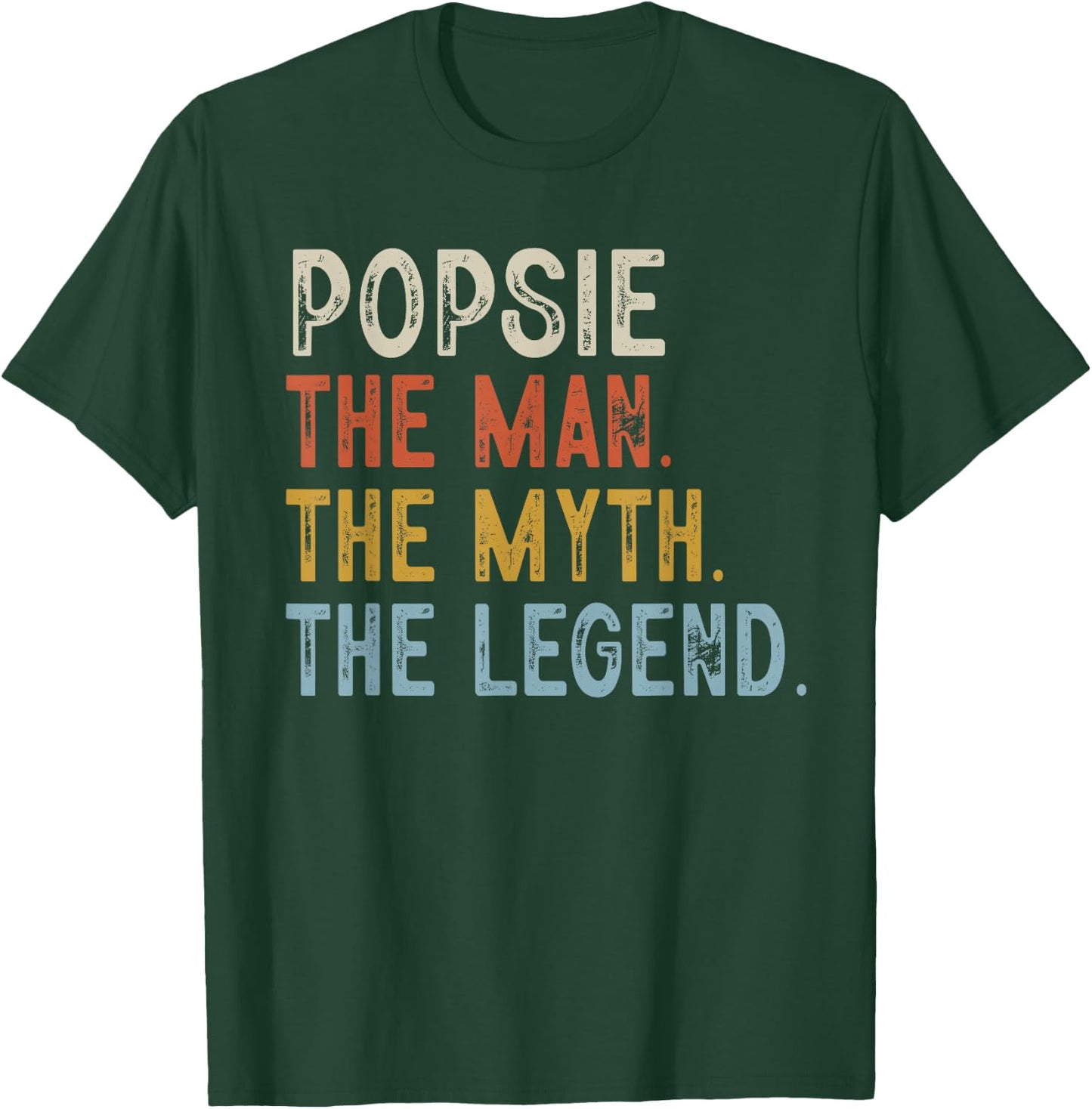 POPSIE The Grandpa The Myth The Legend Fathers Day Vintage T-Shirt - T-Shirt | Forest