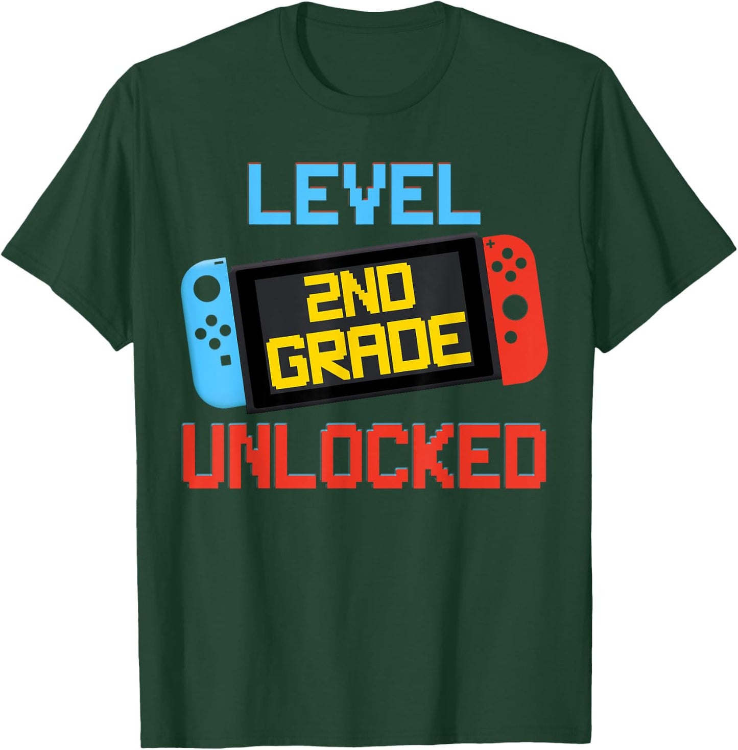 Level 2nd Grade Unlocked Back To School First Day Boy Kids T-Shirt - T-Shirt | Forest