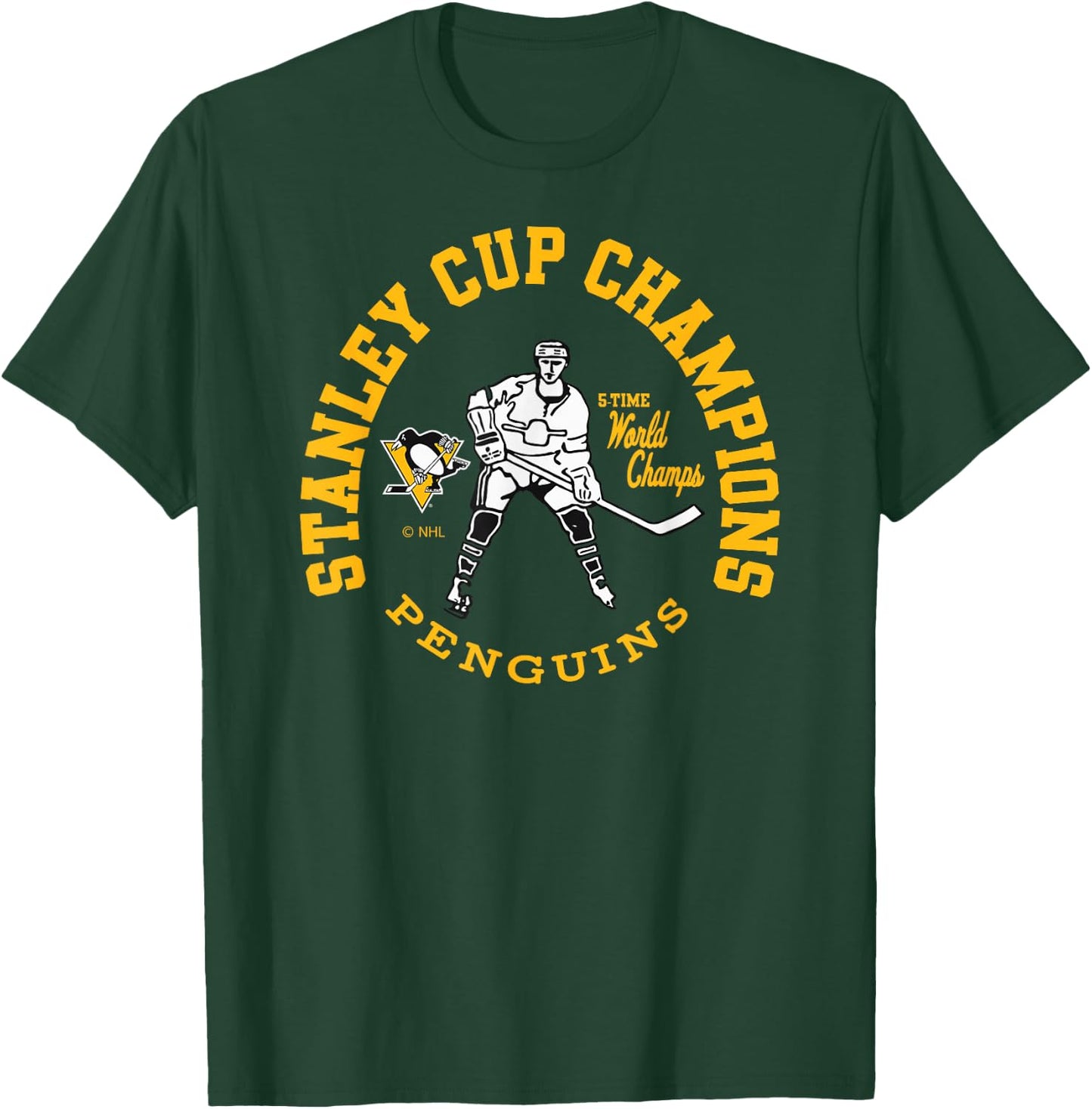 Pittsburgh Penguins Stanley Cup Champions 5-Time T-Shirt - T-Shirt | Forest