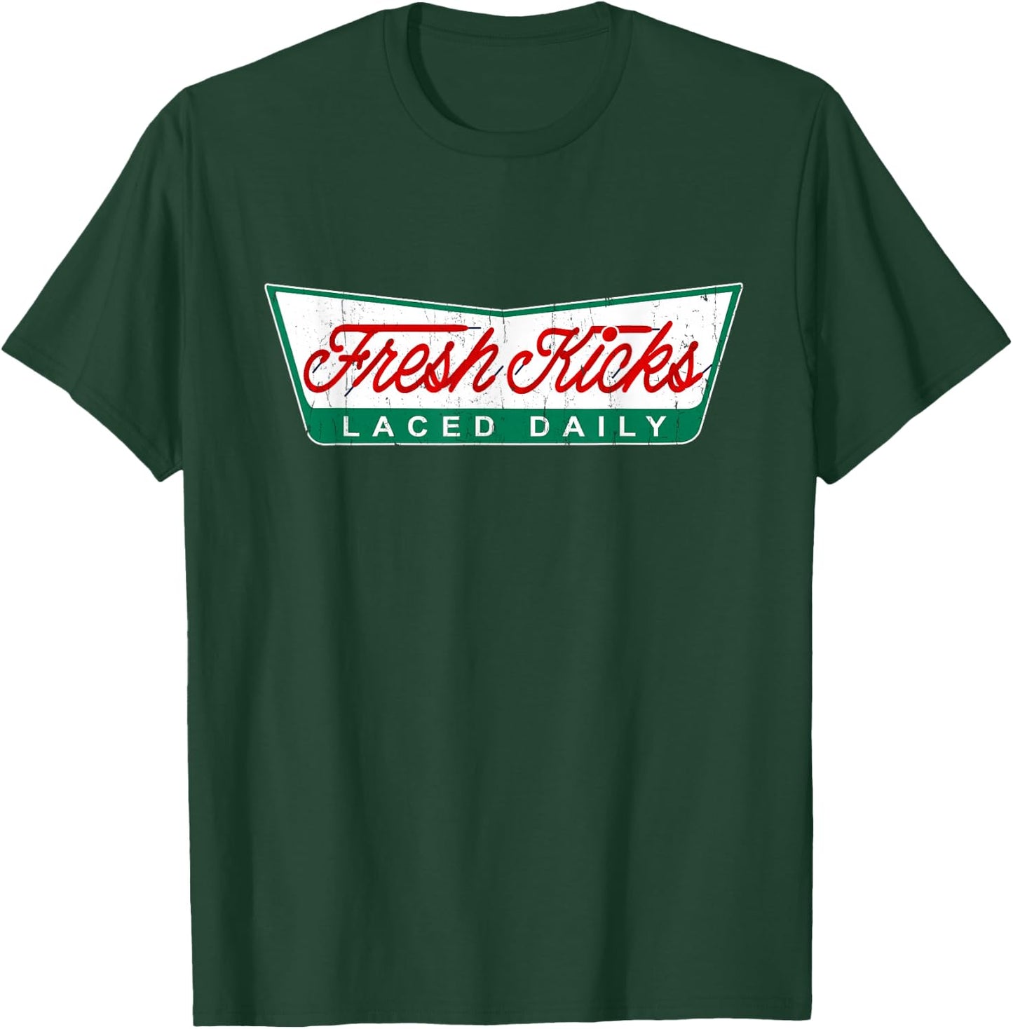 Sneaker Sauce Apparel Fresh Kicks Laced Daily -Adults Black Short Sleeve S T-Shirt - T-Shirt | Forest