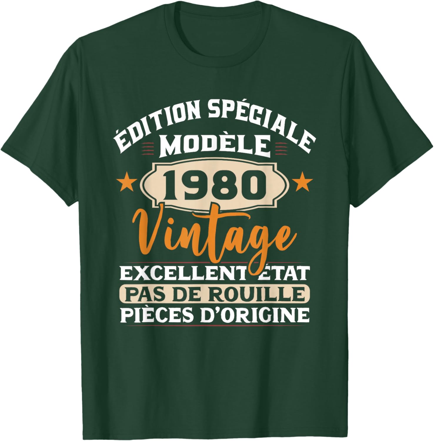 Original Gift Vintage 1980 Birthday Party 44 Years Man , Black, S T-Shirt - T-Shirt | Forest