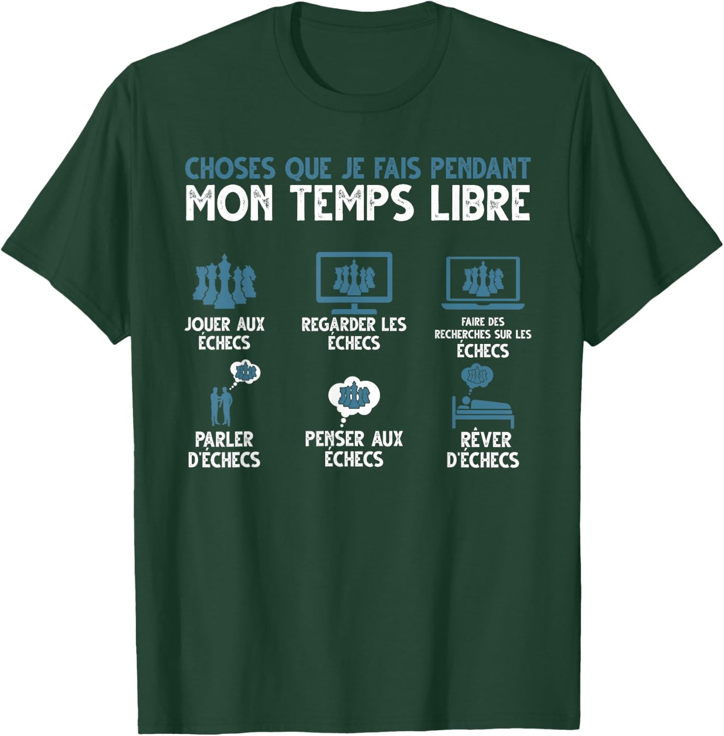 What I Do In My Free Time Play Chess , Black, S T-Shirt - T-Shirt | Forest