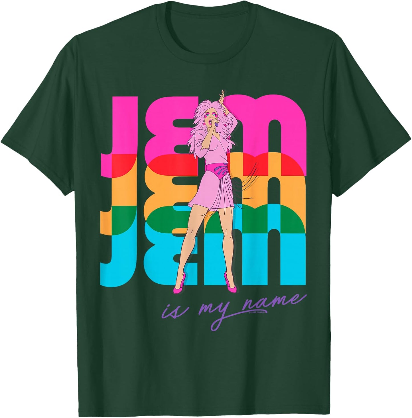 Jem and The Holograms Jem is My Name Colorful Silhouettes T-Shirt - T-Shirt | Forest