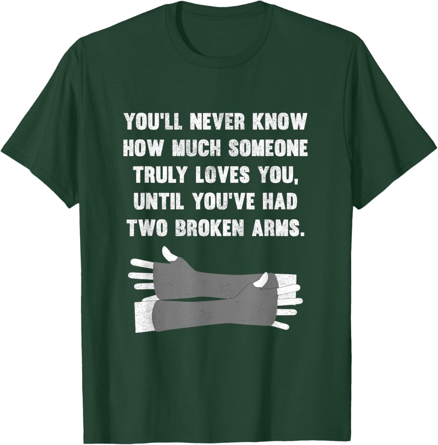 Funny Two Broken Arms Love Meme Social Media T-Shirt - T-Shirt | Forest