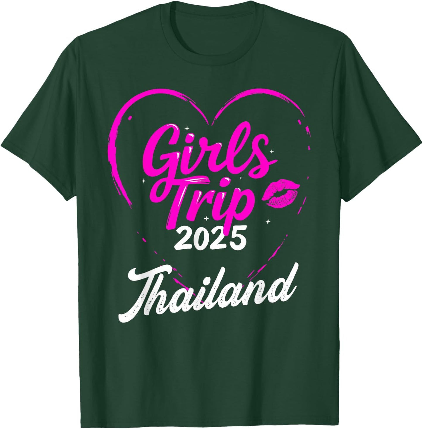 Girls Trip Thailand 2025 Vacation Weekend Birthday Squad T-Shirt - T-Shirt | Forest