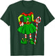 Funny Christmas Gift Cute Candy Cane Elf Girl Costume T-Shirt - T-Shirt | Forest