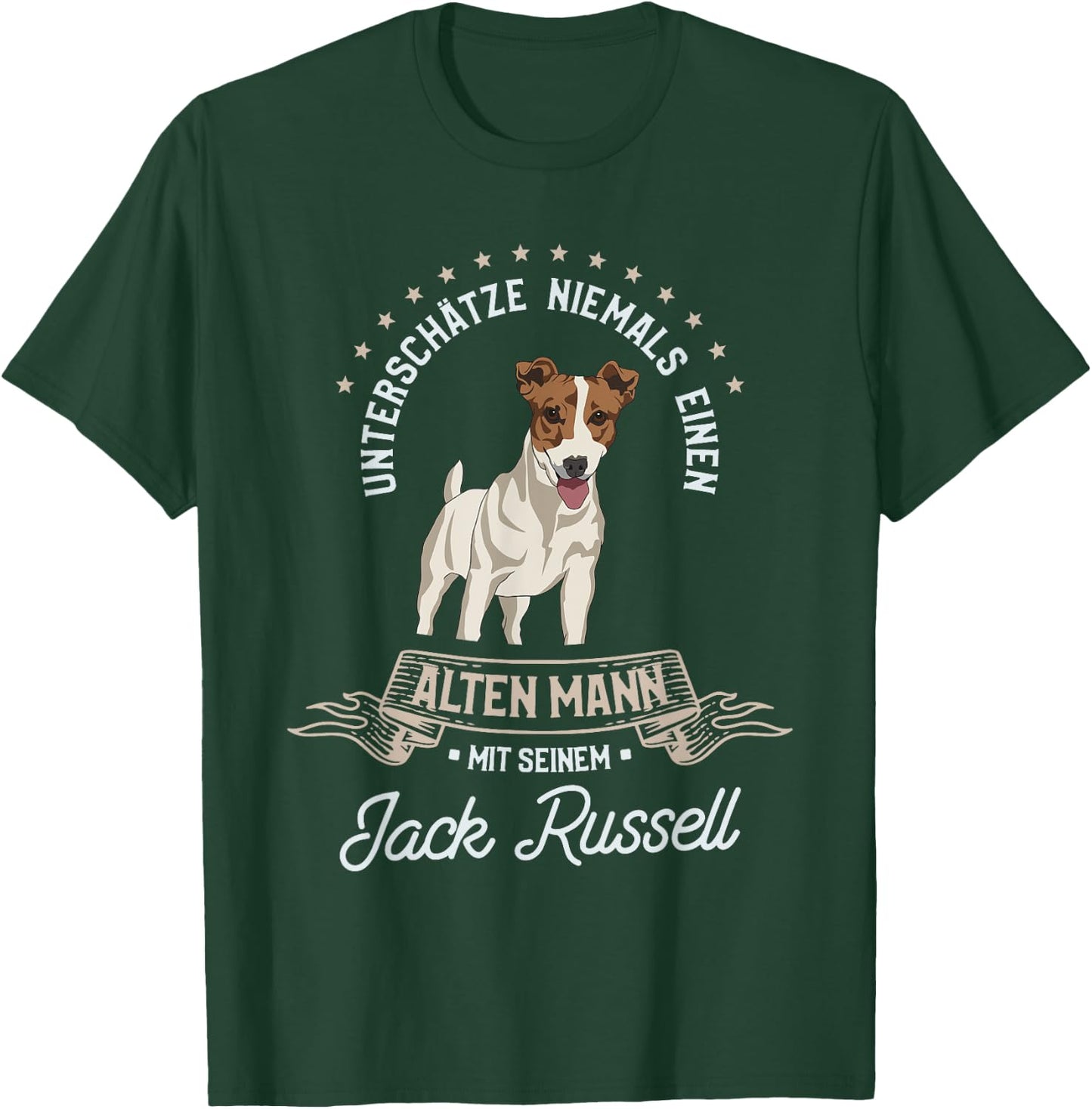 Unterschätze Niemals einen Alten Mann mit seinem Jack Russel T-Shirt - T-Shirt | Forest