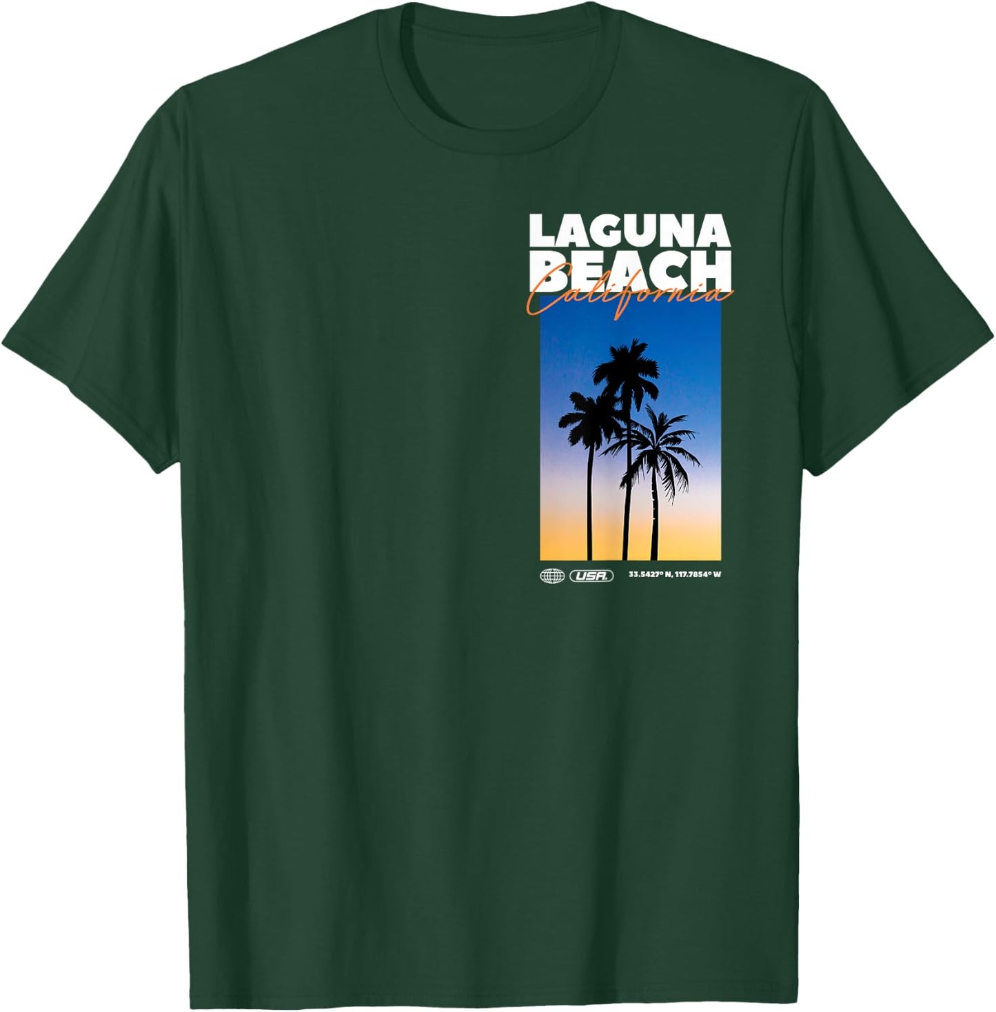 Laguna Beach - Kalifornien Sommer Palmenurlaub USA T-Shirt - T-Shirt | Forest