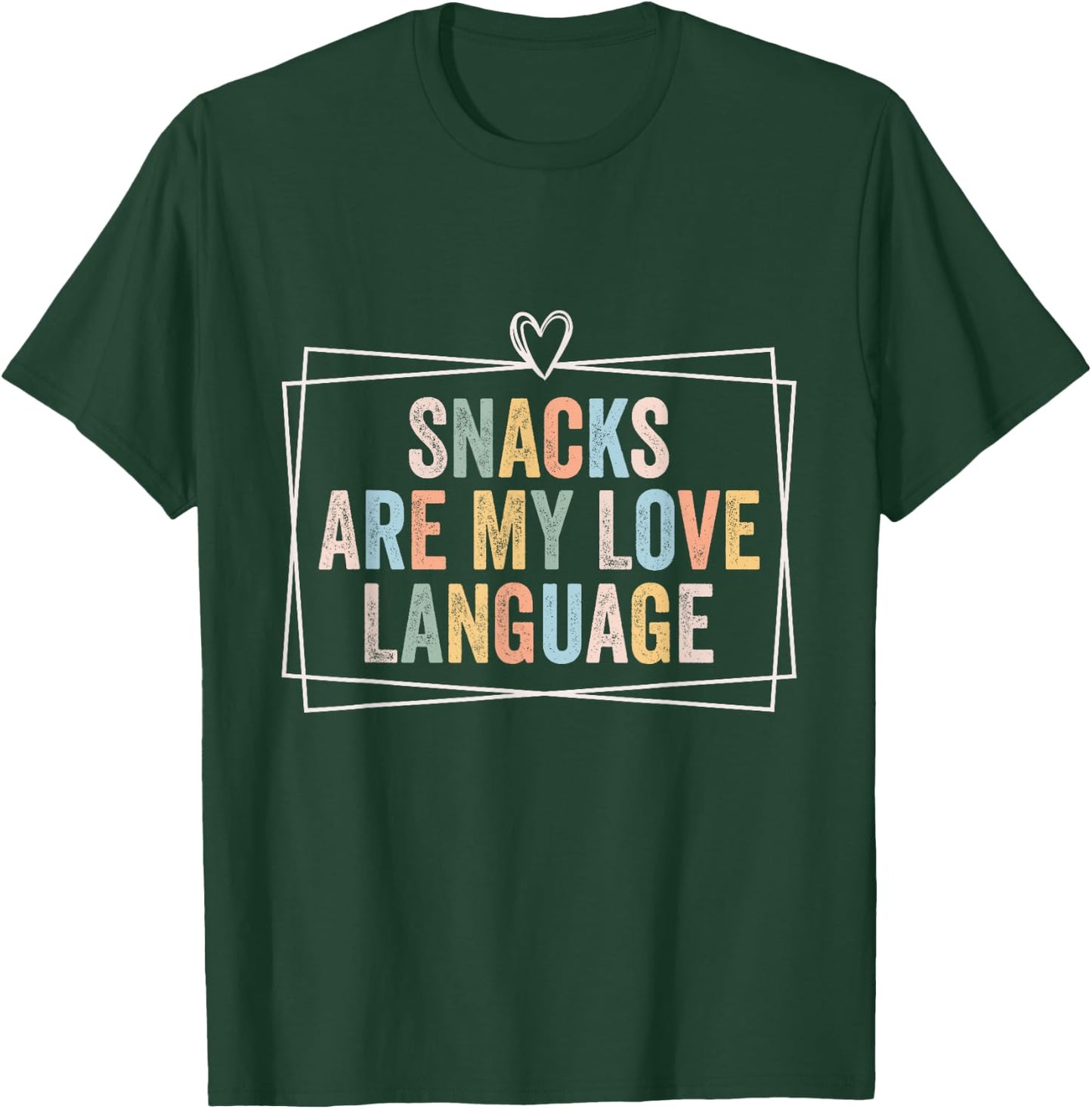 Snacks Are My Love Language Valentine Day Kids Boys T-Shirt - T-Shirt | Forest