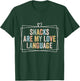 Snacks Are My Love Language Valentine Day Kids Boys T-Shirt - T-Shirt | Forest