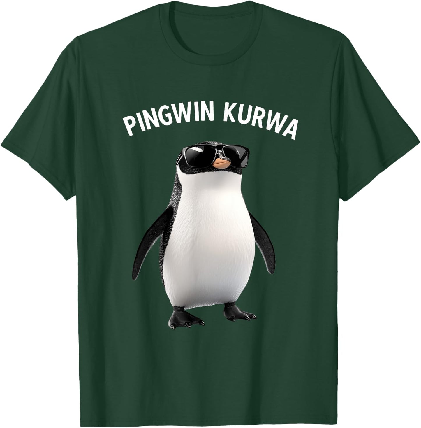 Pingwin Kurwa Funny Penguin for Humor Fans T-Shirt - T-Shirt | Forest