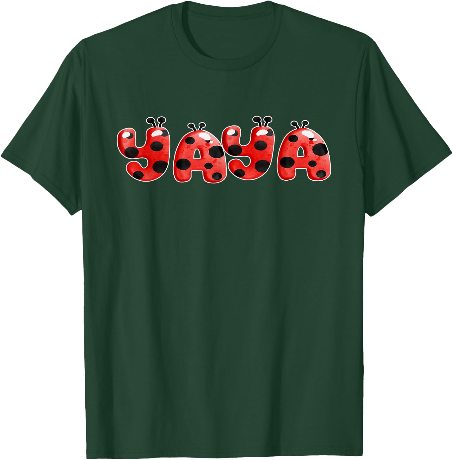 Lady Bug Grandma Yaya Birthday Party T-Shirt - T-Shirt | Forest