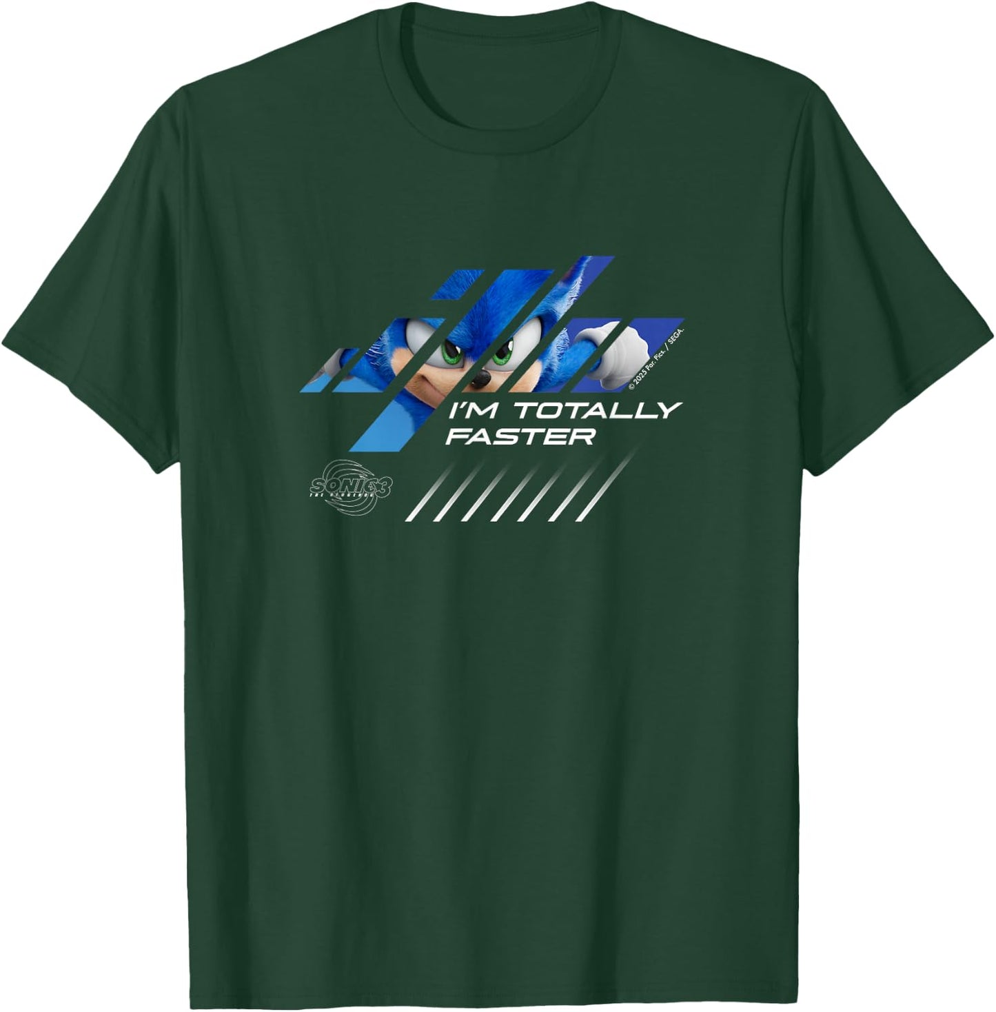 Sonic The Hedgehog 3 - Sonic I'm Totally Faster T-Shirt - T-Shirt | Forest