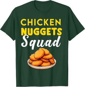 Funny Chicken Nuggets Squad Men Women Kids Nug Girls Boys T-Shirt - T-Shirt | Forest