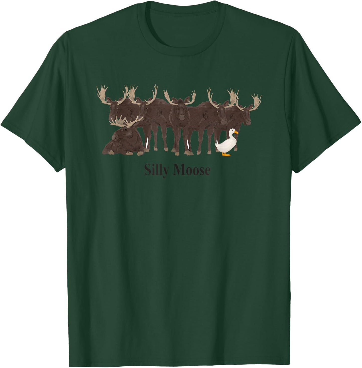 Silly Moose Funny Women T-Shirt - T-Shirt | Forest