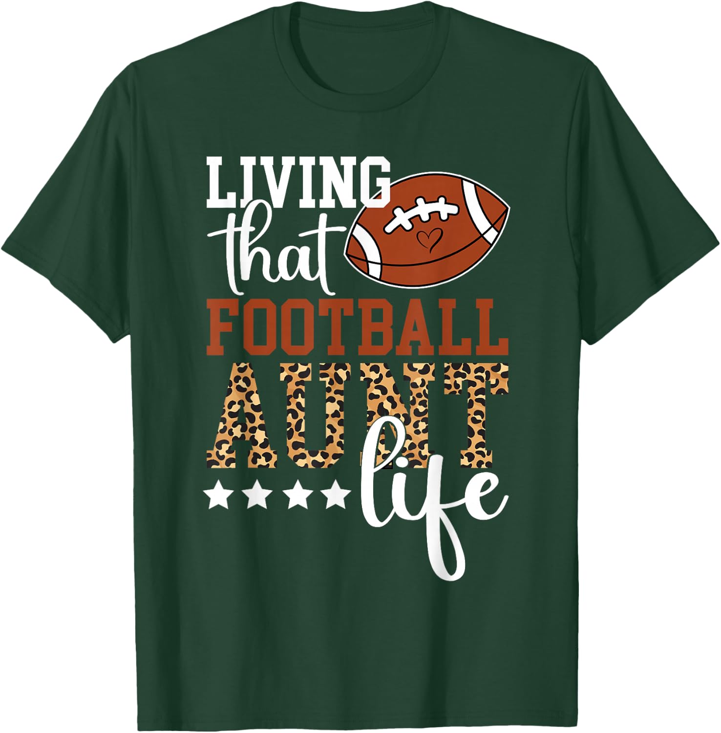 Football Aunt Life Aunt Of A Football Player T-Shirt - T-Shirt | Forest