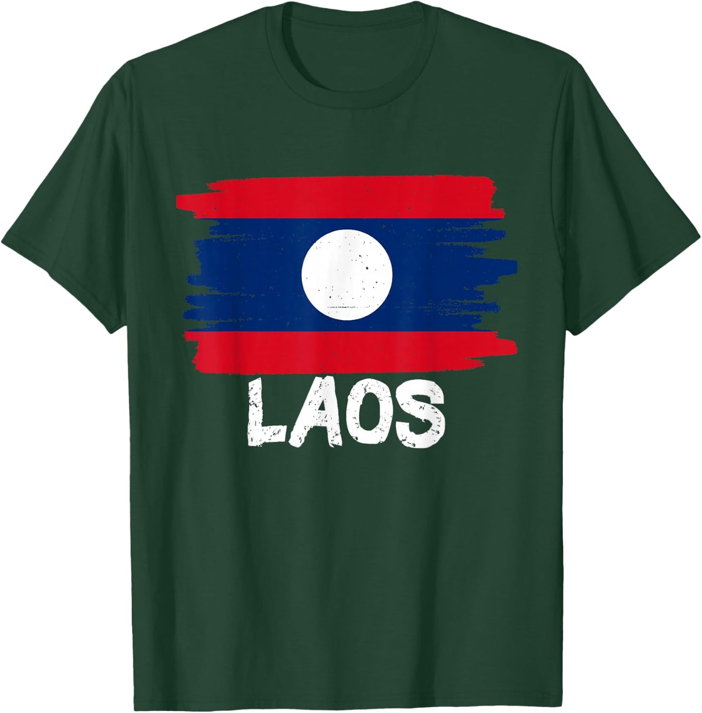 Laos Flag T-Shirt - T-Shirt | Forest