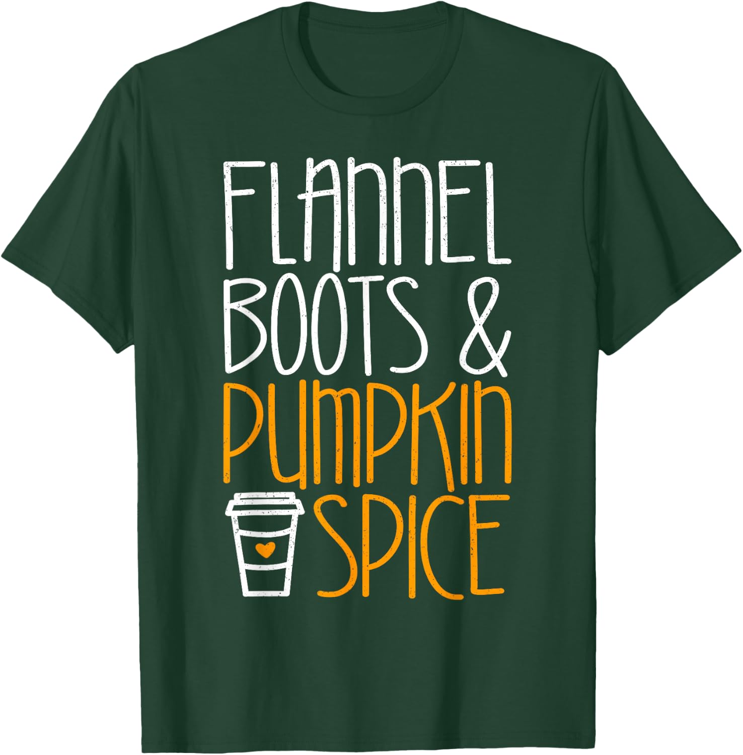Flannel Boots And Pumpkin Spice Shirt Adult Kids Fall Season T-Shirt - T-Shirt | Forest