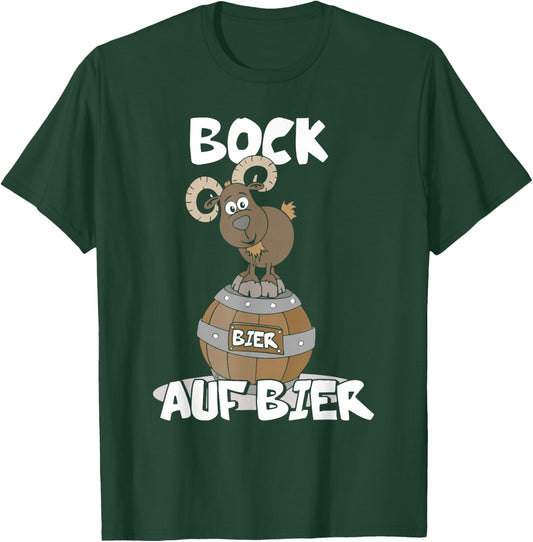 Bock auf bier biertrinker alkohol bier saufen , black T-Shirt - T-Shirt | Forest