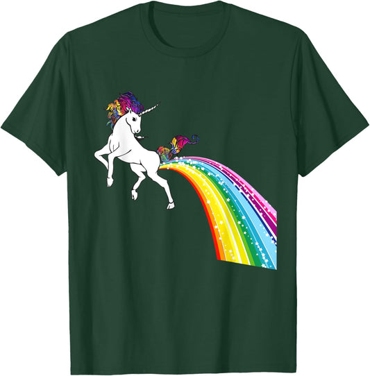 Unicorn Rainbow Poop Shirt - Bottom wiping unicorn T-Shirt - T-Shirt | Forest